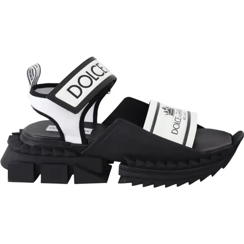 Monochrom Slider Sandals Authentic Style , female, Sizes: 7 UK - Dolce & Gabbana - Modalova