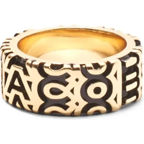 Gravierter Logo Goldring , Damen, Größe: 45 MM - Marc Jacobs - Modalova