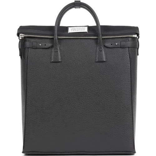 Schwarze Tägliche Vertikale Große Handtasche - Maison Margiela - Modalova