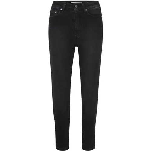 Slim Fit Jeans in Waschschwarz , Damen, Größe: W26 - Gestuz - Modalova