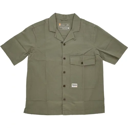 Ripstop Short Sleeve Shirt Earth , male, Sizes: S, L - Timberland - Modalova