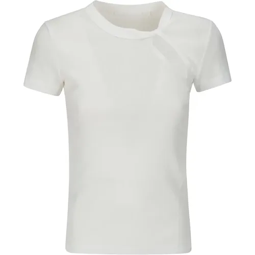 Ribbed T-Shirt , female, Sizes: L - Helmut Lang - Modalova