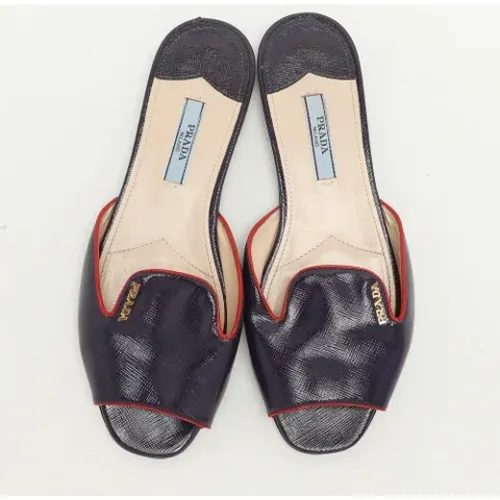 Pre-owned Leather flats , female, Sizes: 2 1/2 UK - Prada Vintage - Modalova