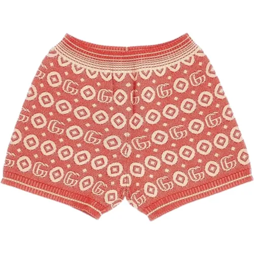 Kinder Jacquard Logo Baumwollshorts - Gucci - Modalova