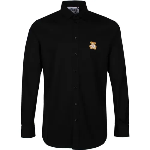 Schwarzes Teddybär-Shirt , Herren, Größe: M - Moschino - Modalova