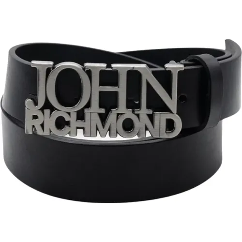Leather Belt Smooth Texture , male, Sizes: 110 CM, 115 CM, 100 CM - John Richmond - Modalova