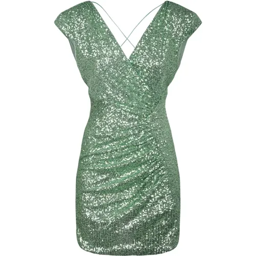 Sequin Draped Dress , female, Sizes: S, XS, M - Nenette - Modalova