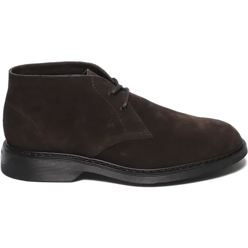 Suede Ankle Boots Aw23 , male, Sizes: 8 1/2 UK, 7 1/2 UK, 7 UK, 10 UK, 11 UK, 5 1/2 UK, 12 UK - Hogan - Modalova