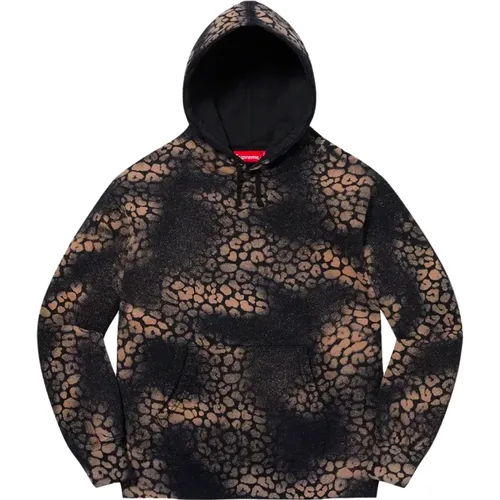 Bleached Leopard Hooded Sweatshirt , Herren, Größe: L - Supreme - Modalova