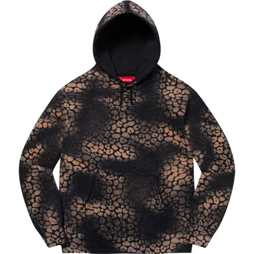 Bleached Leopard Hooded Sweatshirt - Supreme - Modalova