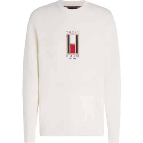 Grafischer Crew Neck Pullover , Herren, Größe: 2XL - Tommy Hilfiger - Modalova