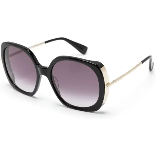 Schwarze Sonnenbrille mit Original-Etui,Rotbraune Sonnenbrille MM0079-66F,Stilvolle Sonnenbrille für den täglichen Gebrauch,MM0079 52F Sonnenbrille - Max Mara - Modalova