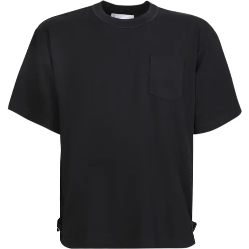 Buckle Detail T-Shirt , male, Sizes: M - Sacai - Modalova