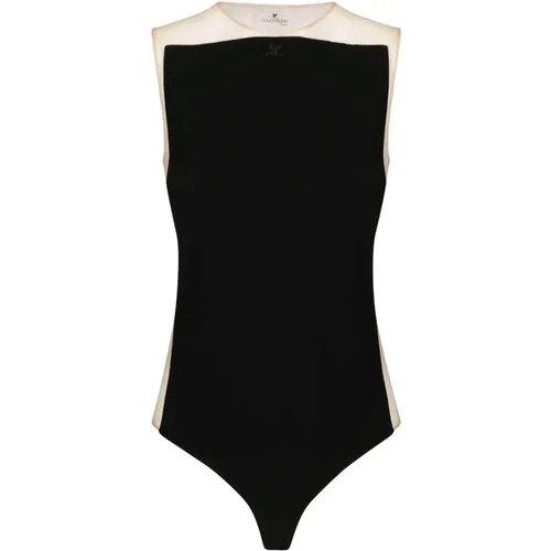 Illusion Bodysuit für einen schlanken Look , Damen, Größe: M - Courrèges - Modalova