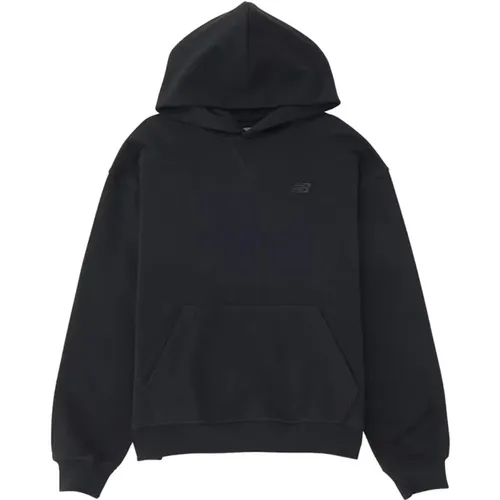 Trendiger Hoodie mit gesticktem Logo , Damen, Größe: XS - New Balance - Modalova