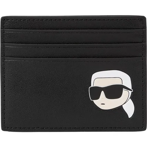 Cardholder Ikonik 2.0 Leather , female, Sizes: ONE SIZE - Karl Lagerfeld - Modalova