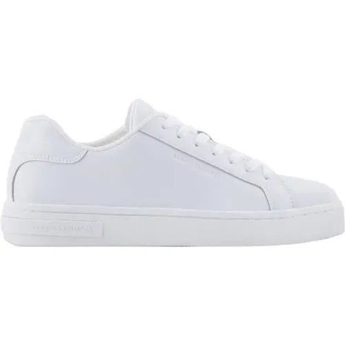 Weiße Ledersneakers , Herren, Größe: 41 EU - Armani Exchange - Modalova