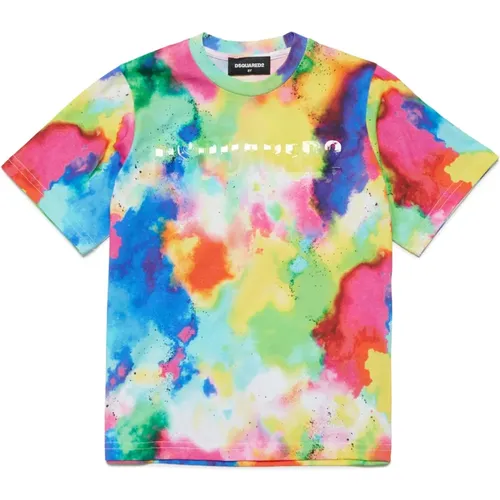 Multicolor Grafik T-Shirt Dsquared2 - Dsquared2 - Modalova
