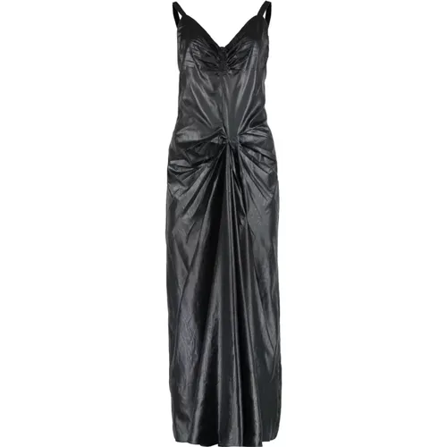 Gesammeltes V-Ausschnitt Kleid , Damen, Größe: M - Maison Margiela - Modalova