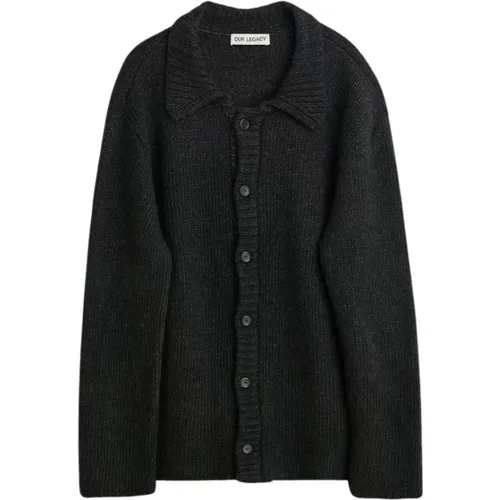 Knopfleiste Cardigan Jacke Schatten Schwarz - Our Legacy - Modalova