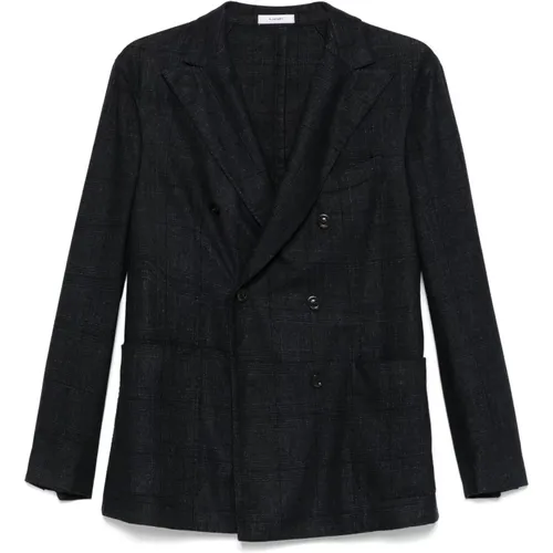 Blended Wool Double-Breasted Jacket , male, Sizes: L, 3XL, 2XL, M - Boglioli - Modalova