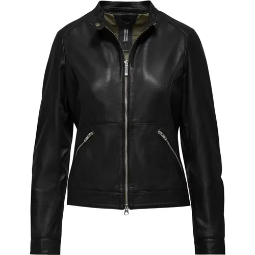 Remy Leather Jacket , female, Sizes: 2XL, XS - BomBoogie - Modalova