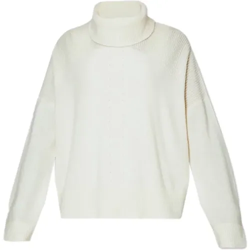 Eleganter weißer Pullover mit Strass , Damen, Größe: L - Liu Jo - Modalova