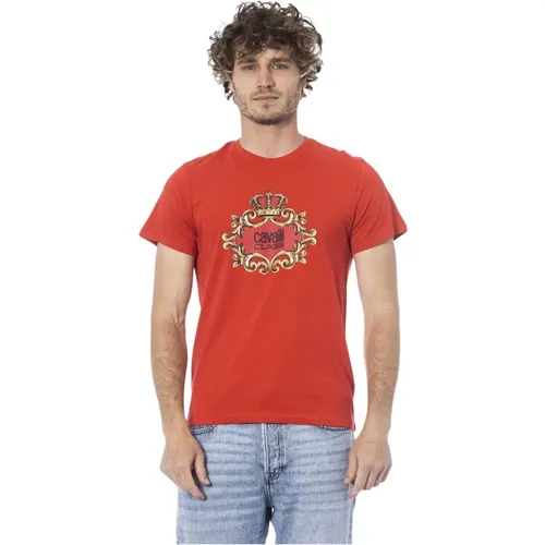 Herren Rundhals Logo T-Shirt , Herren, Größe: M - Cavalli Class - Modalova