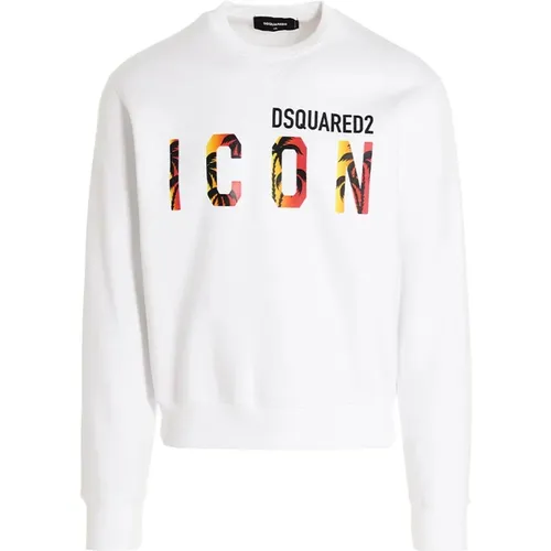 Logo Printed Crewneck Sweatshirt , male, Sizes: L, XL, 2XL, S, M - Dsquared2 - Modalova