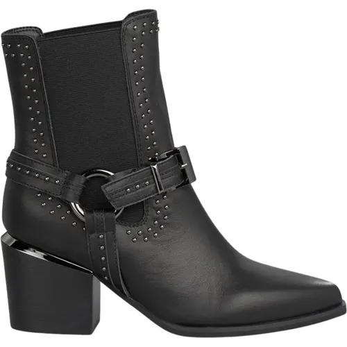 Heeled ankle boots with elastic , female, Sizes: 4 UK, 9 UK, 2 UK, 3 UK, 6 UK, 8 UK, 5 UK, 7 UK - Alma en Pena - Modalova