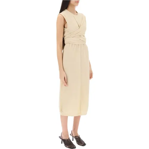 Strick-Midi-Kleid aus Baumwollkrepp , Damen, Größe: M - Lemaire - Modalova