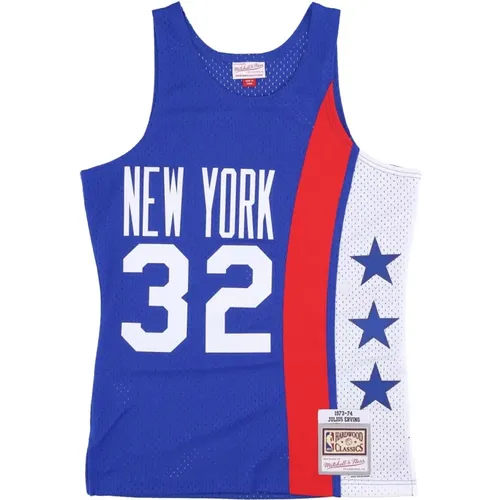 Julius Erving Basketball Tank Top , male, Sizes: XL, M, S - Mitchell & Ness - Modalova