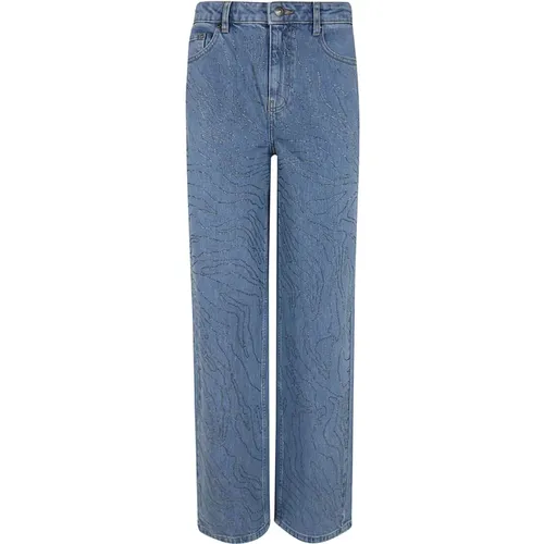 Glitzernde Wide Leg Jeans , Damen, Größe: W27 - Rotate Birger Christensen - Modalova