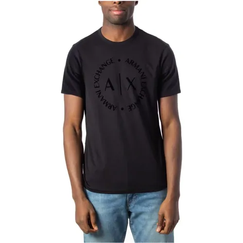 Baumwoll Herren T-Shirt , Herren, Größe: XS - Armani Exchange - Modalova