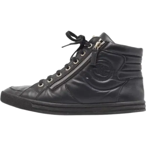 Pre-owned Leather sneakers , female, Sizes: 5 1/2 UK - Chanel Vintage - Modalova