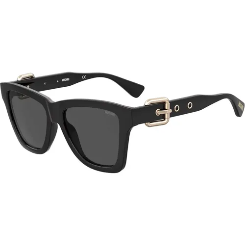 Dark Grey Sunglasses , female, Sizes: 54 MM - Moschino - Modalova