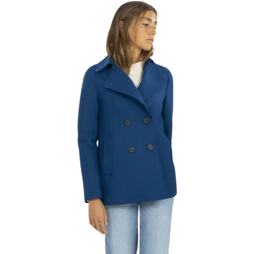 Kurze Peacoat Jacke mit Breitem Revers , Damen, Größe: 2XS - Harris Wharf London - Modalova