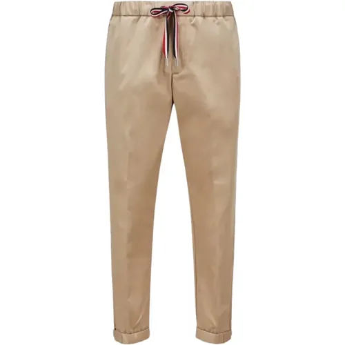 Beige Gabardine Jogginghose Moncler - Moncler - Modalova