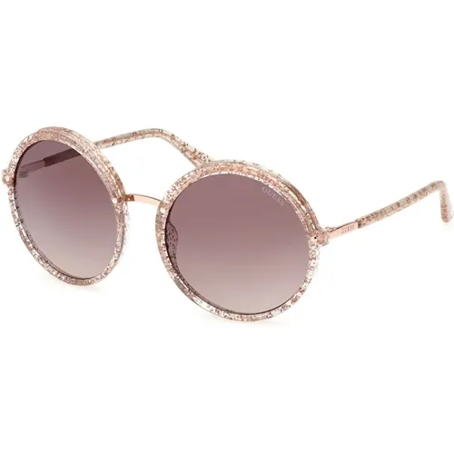 Round Sunglasses with Elegant Finishes , female, Sizes: 57 MM - Guess - Modalova