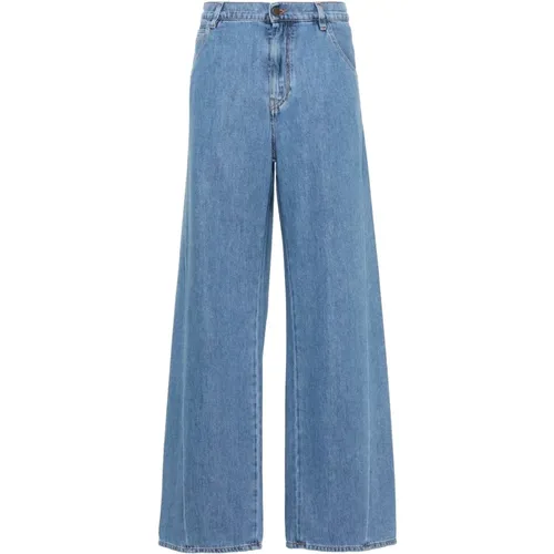 Iris paperbag wide-leg jeans , female, Sizes: W29 - Darkpark - Modalova