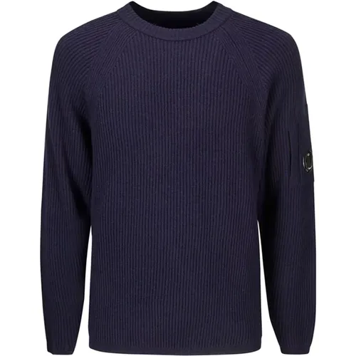 Wool Blend Ribbed Knit Sweater , male, Sizes: L, M - C.P. Company - Modalova