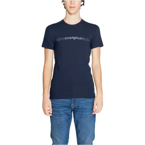 Herren Rundhals T-Shirt Herbst/Winter , Herren, Größe: S - Emporio Armani - Modalova