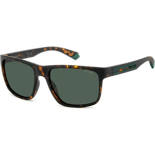 Matte Havana Green Sonnenbrille,Matte Gold Sonnenbrille - Polaroid - Modalova
