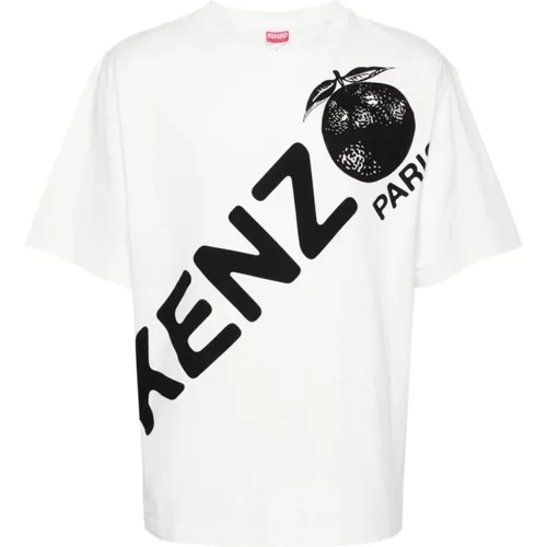 Logo Print Crew Neck T-shirt , male, Sizes: XL - Kenzo - Modalova