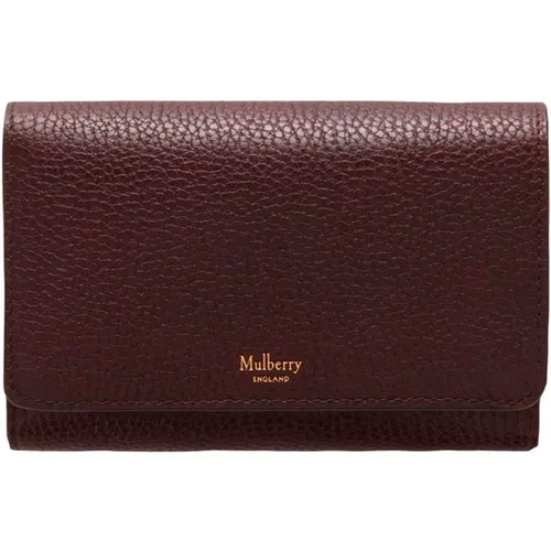 Mittleres französisches Continental-Portemonnaie, Oxblood , Damen, Größe: ONE Size - Mulberry - Modalova