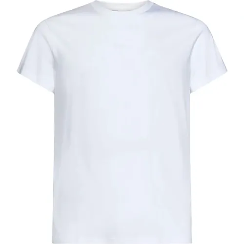 Weiße T-Shirts und Polos mit geripptem Rundhalsausschnitt - Jil Sander - Modalova