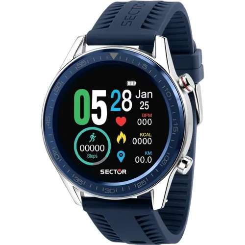 S-02 Smart Digital Blaues Armbanduhr , Herren, Größe: ONE Size - Sector No Limits - Modalova