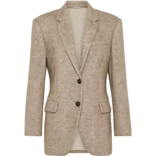 Monili Chain Detail Blazer , female, Sizes: L, 2XS, XS, S, M - BRUNELLO CUCINELLI - Modalova