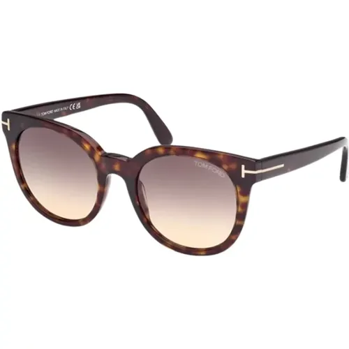 Gradient Smoke Sonnenbrille Dark Havana - Tom Ford - Modalova