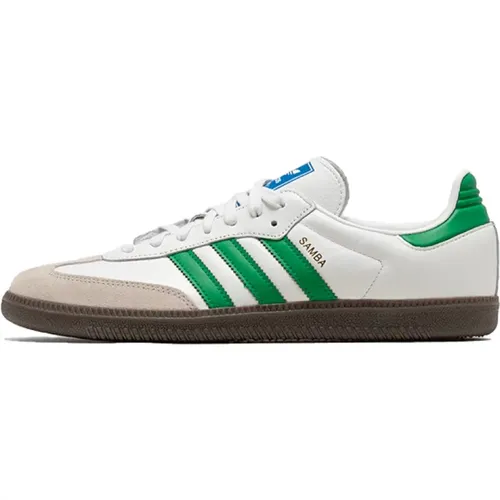 Samba OG Weiß Grün Sneakers , Herren, Größe: 36 2/3 EU - Adidas - Modalova